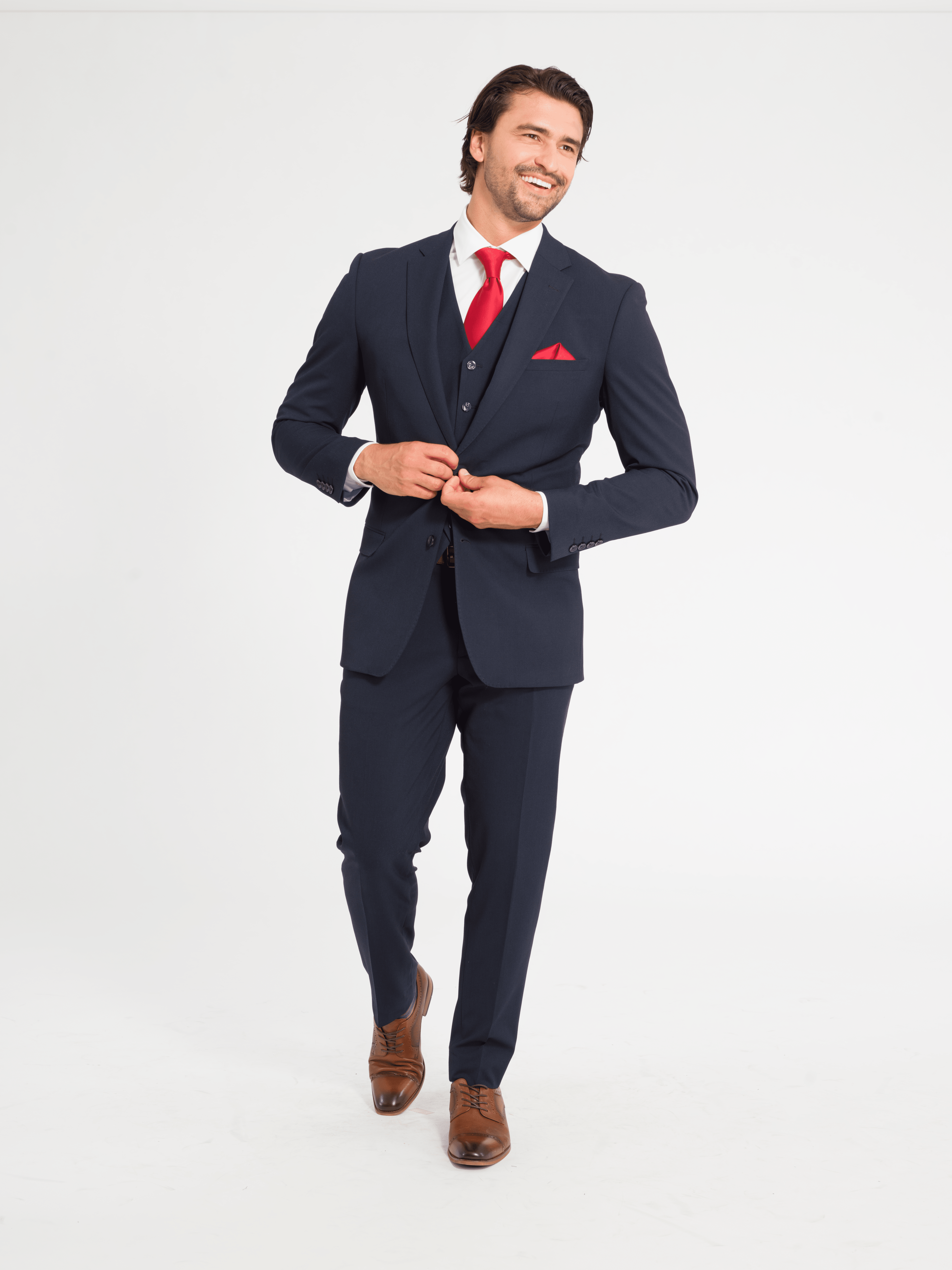 Navy Blue Men's Suit | Groomsmen Wedding Tuxedo's