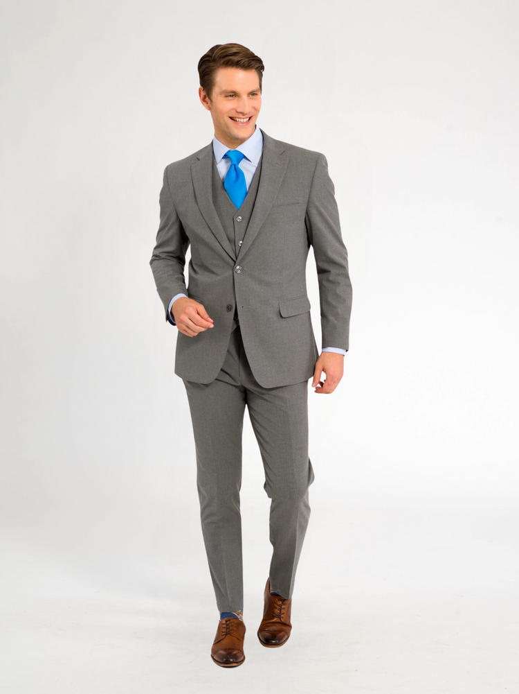 Medium Grey Vested Suit