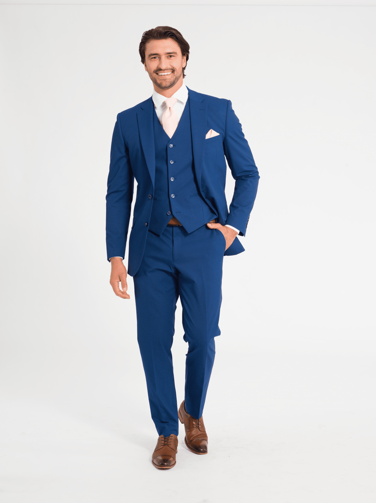 Blue Vested Suit