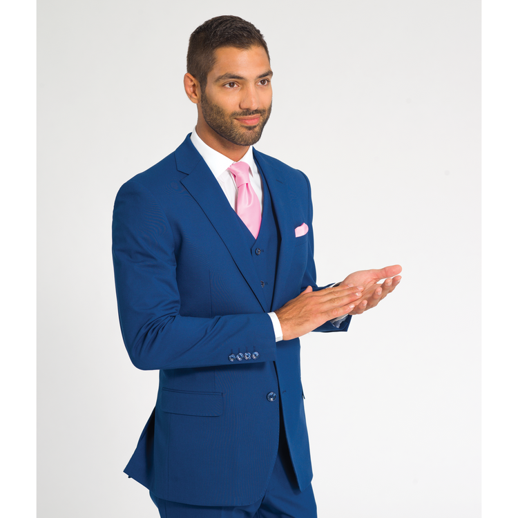 Blue Vested Suit
