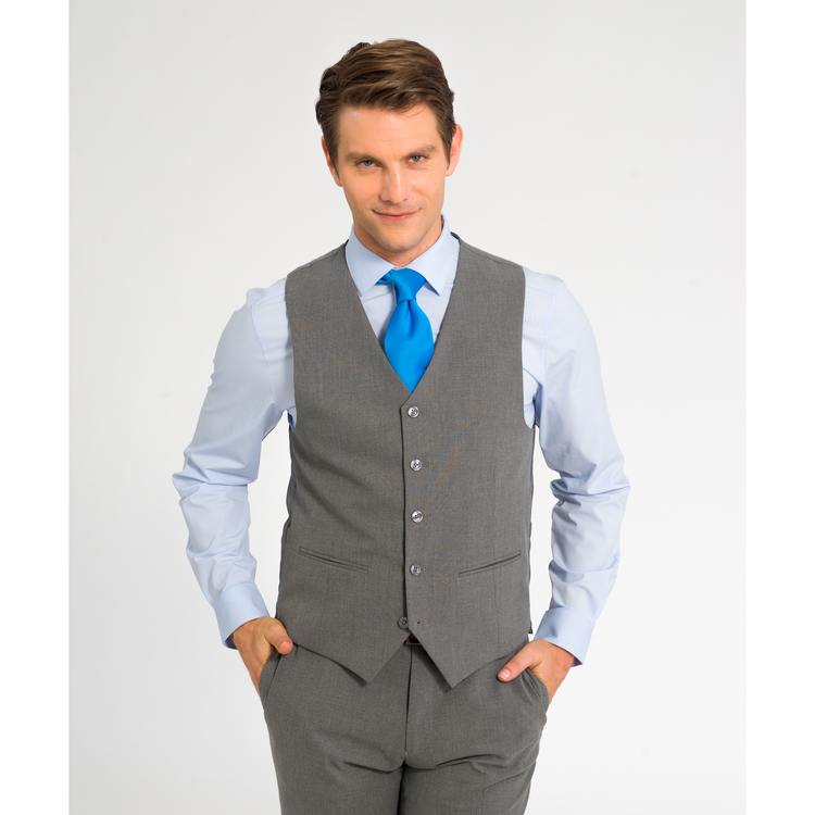 Medium Grey Vested Suit