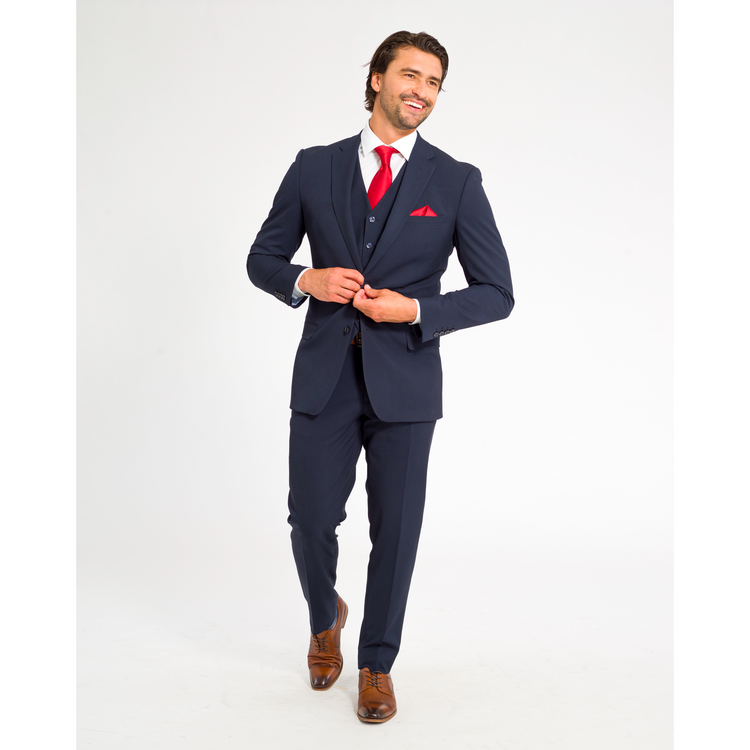 Navy Blue Men's Suit | Groomsmen Wedding Tuxedo's | Vested Navy Blue Men's Suit | Groomsmen Wedding Tuxedo's | Vested
