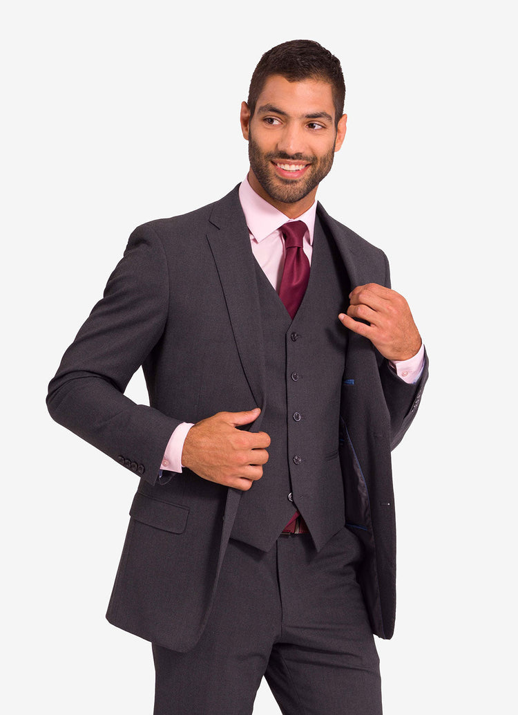 Charcoal Vested Suit