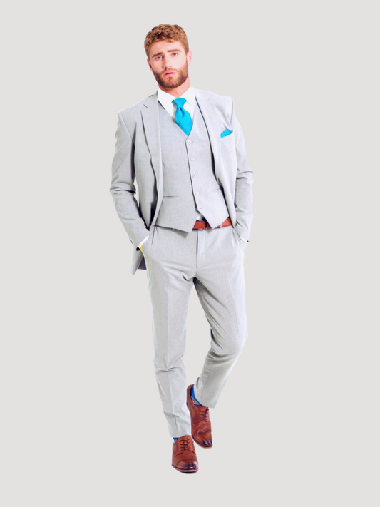 Silver Vested Suit